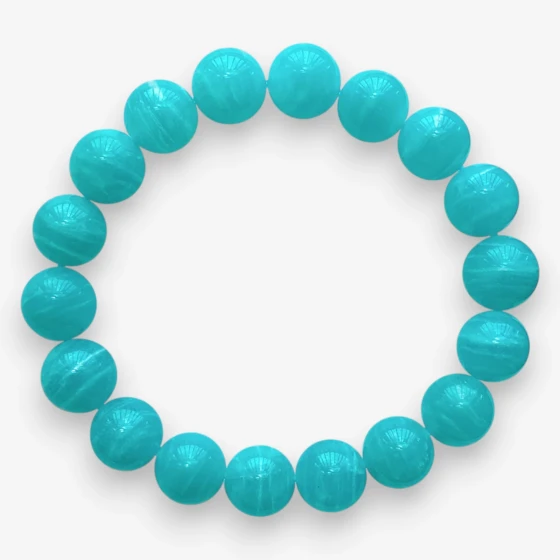 Natural "Old Mine" Amazonite Bracelet, Blue-Green Stone, Symbol of Truth & Courage