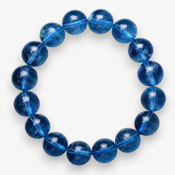 Natural 'Ice Grade' Aquamarine Bracelet, symbol of 'Soothing Energy' & 'Clear Communication
