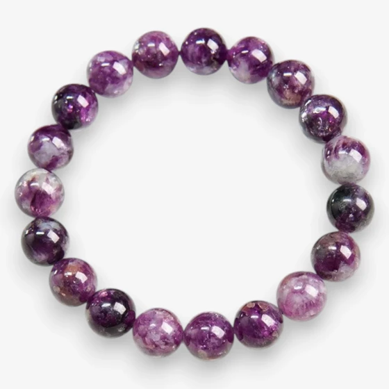 Natural Charoite Crystal Bracelet, a 'Dreamy Purple' Unisex Stone