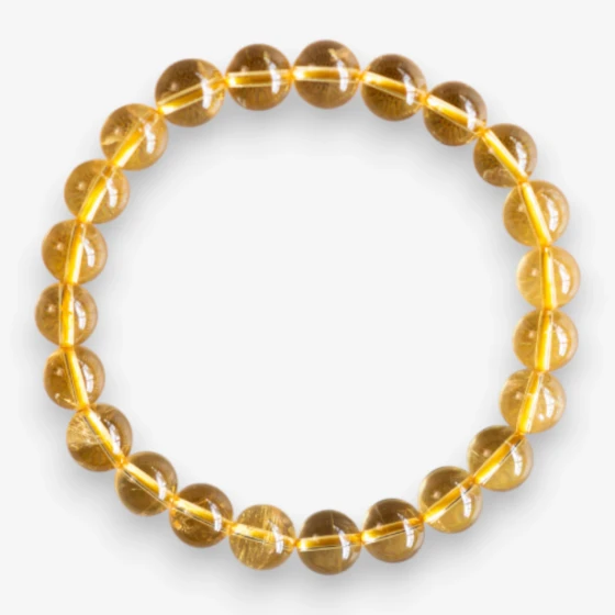 Natural citrine bracelet symbolizes wealth and abundance