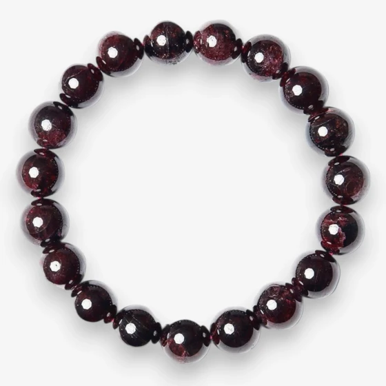 Natural "Fine Grade" Garnet Bracelet, Symbol of Vitality & Passion