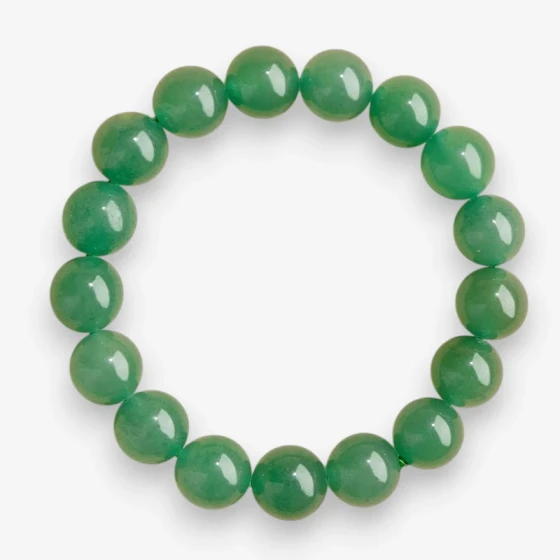 Natural Green Aventurine Bracelet, Unisex Jewelry, Symbol of Good Luck & Prosperity