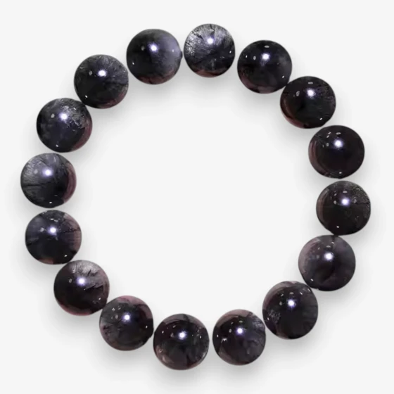 Natural Hematite Bracelet, Unisex Jewelry, Symbol of Grounding & Focus