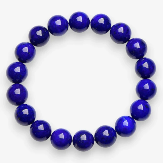 Natural Lapis Lazuli Bracelet, Unisex Jewelry, Symbol of Wisdom, Truth & Third Eye Chakra