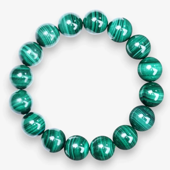 Natural Malachite Bracelet, Unisex Jewelry, Symbol of Transformation & Protection