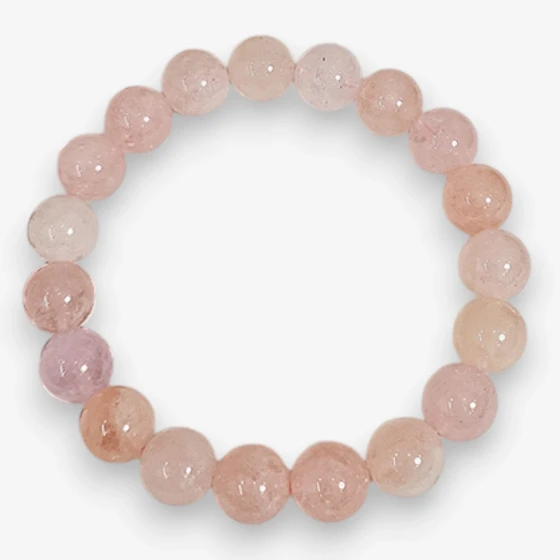 Natural Pink Morganite Bracelet, Dainty Pink Beryl Jewelry, Symbol of Divine Love & Compassion