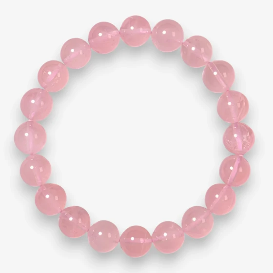 Pure Natural Rose Quartz 'Heart Chakra & Self-Love' Bracelet for Women