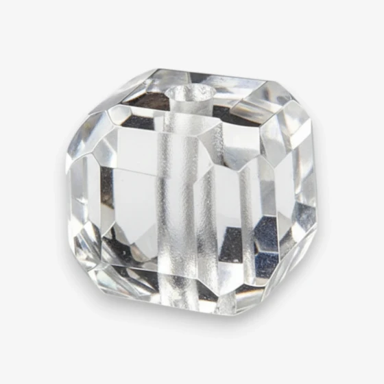 Natural Clear Quartz Cube (Sugar Cube) Loose Crystal Beads , Beads for Jewelry Making ,DIY Crystal beaded Supplies