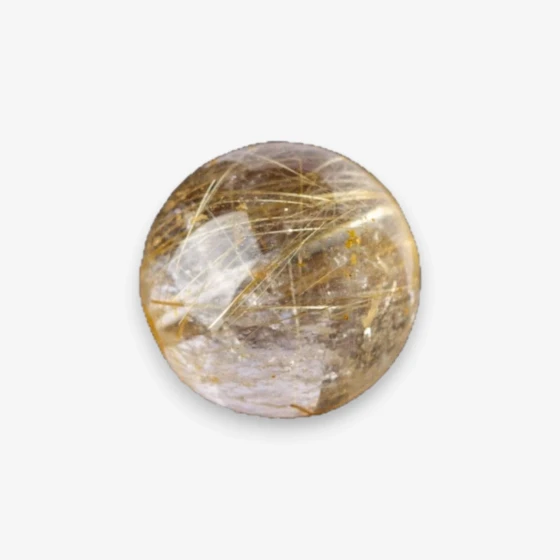 Natural Brazilian Gold Rutilated Quartz Loose Crystal Beads , Beads for Jewelry Making ,DIY Crystal beaded Supplies