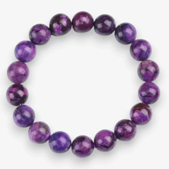 Natural Sugilite Bracelet, Rare Purple Gemstone, Symbol of Spiritual Protection & Wisdom